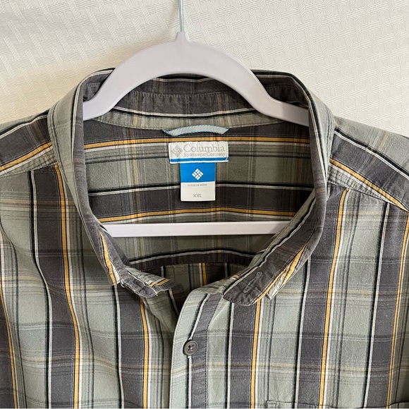 Columbia Plaid Long Sleeve Button Down Shirt Light and Dark GrayStripes Size XXL - Picture 4 of 11